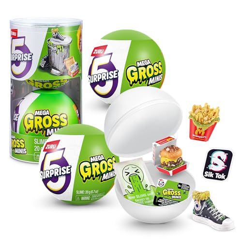 5 Surprise Mega Gross Mini 2 Pack, by ZURU Boys Mystery Collectible Minis Brands Parody, Surprise Unboxing Toy (2 Pack) von 5 SURPRISE