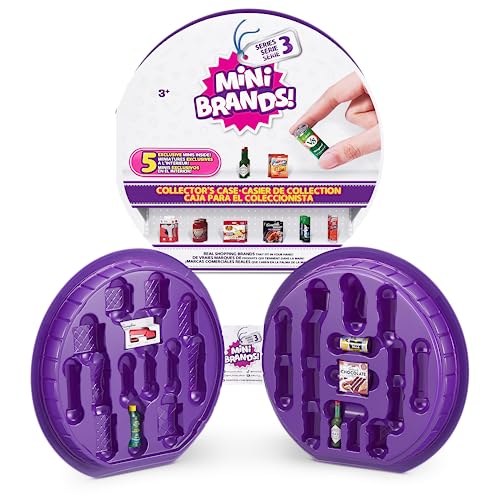 Mini Brands Series 3 Collector's Case by ZURU - Kids Toy, Includes Real Miniature Brands Collectibles, 5 Mystery Exclusive Minis and Collector's Case for Display and Storage von Mini Brands