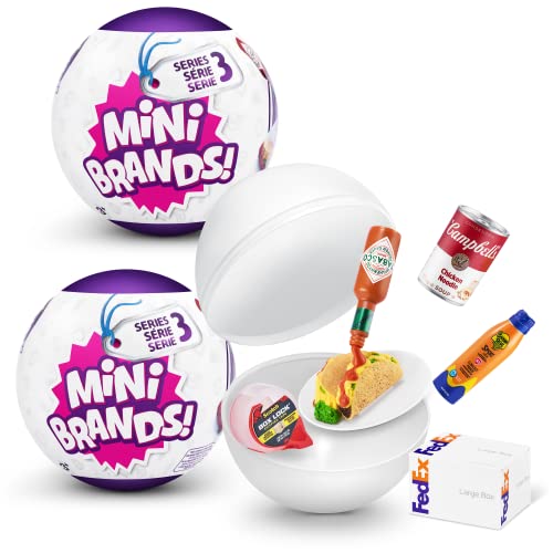Mini Brands 77483 Global (2er Pack), PVC Überraschungskapsel Echte Miniaturmarken Sammelspielzeug, Serie 3 von Mini Brands