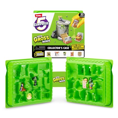 5 Surprise Mega Gross Mini's Collector Case by ZURU Boys Mystery Collectible Surprise Unboxing Rare Exclusive, 2 Exclusive Minis Included von 5 SURPRISE