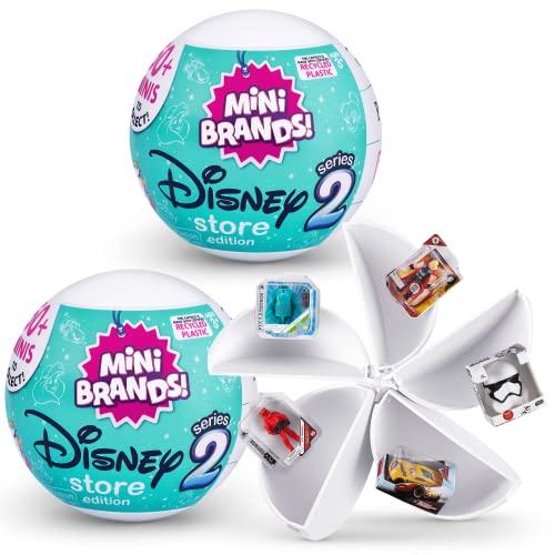Mini Brands Disney Store Series 2 Mystery Capsule Collectible Toy (2 Pack), Gold von 5 Surprise