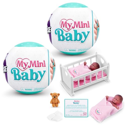 5 Surprise My Mini Baby Series 1, 2 Capsules, by ZURU, Collectible Mystery Capsule, Toy for Girls, Realistic Miniature Baby, Playset and Accessories (2 Capsules) von 5 SURPRISE