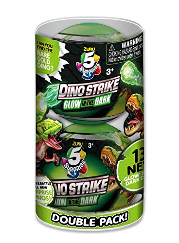 5 Surprise Dino Strike Glow in the Dark Dinosaurier Überraschungskapseln 2er-Pack von ZURU 5 Surprise Dino Strike Glow in the Dark Dinosaurier Überraschungskapseln 2er-Pack von ZURU von 5 SURPRISE