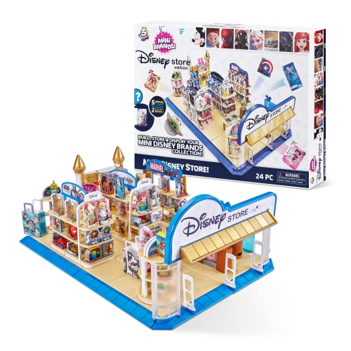 Mini Brands Disney Toy Store Playset Series 1 by ZURU, Comes with 5 Exclusive Mystery Mini's, Store and Display Mini Collectibles Collection von 5 Surprise
