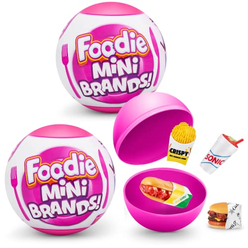 5 Surprise Foodie Mini Brands Überraschungskapsel - Echte Miniaturmarken Sammlerspielzeug (2er Pack) von 5 SURPRISE
