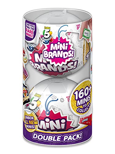 5 Surprise Mini Brands Serie 1 Wave 2 Überraschungskapseln mit echten Miniaturmarken zum sammeln (2er Pack) von Mini Brands