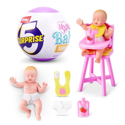 5 Surprise My Mini Baby Serie 2 (2 Kapsel) von ZURU, Überraschungskapsel zum Sammeln, Spielzeug für Mädchen, realistisches Mini-Baby, Spielset und Accessoires von 5 SURPRISE