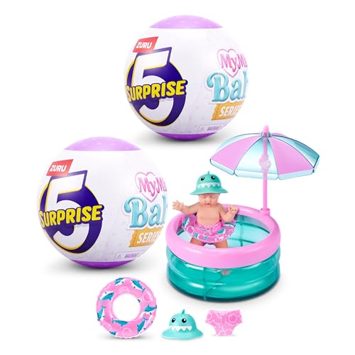 5 Surprise My Mini Baby Serie 2 (2 Kapsel) von ZURU, Überraschungskapsel zum Sammeln, Spielzeug für Mädchen, realistisches Mini-Baby, Spielset und Accessoires von 5 SURPRISE