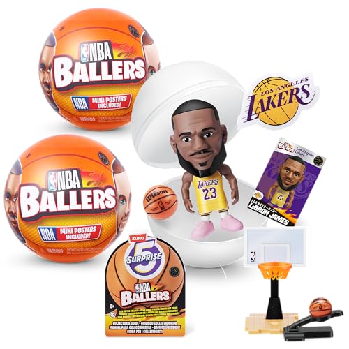 5 Surprise NBA Ballers 2 Capsules by ZURU Surprise Unboxing Basketball Collectible Sports Toy for Boys (2 Capsules) von 5 SURPRISE