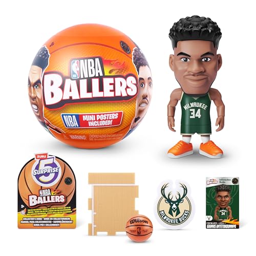 5 Surprise NBA Ballers by ZURU Surprise Unboxing Basketball Collectible Sports Toy for Boys (Single Capsule) von 5 SURPRISE