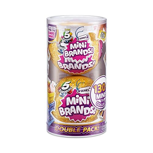 Zuru 5 Surprise Serie 2 Mini-Einkaufsmarken, Goldkapsel, Miniaturspielzeug, 2 Stück Zuru 5 Surprise Serie 2 Mini-Einkaufsmarken, Goldkapsel, Miniaturspielzeug, 2 Stück von 5 SURPRISE