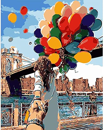 Schönes Mädchen Mit Ballon-Thema 500 Teile DIY Puzzle Umweltfreundliches Puzzle Einzigartiges Stress Abbauen Puzzle Teenager Dekoration Puzzle von 501