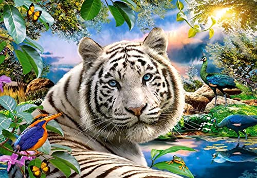Weißer Tiger 500 Teile Dekoration Puzzle Umweltfreundliches Schwierig Puzzle Schwieriges Puzzle Einzigartiges Holz Puzzle von 501