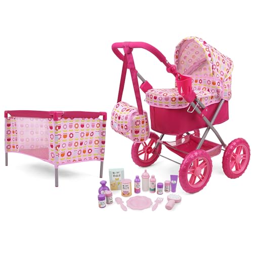 509 Crew Doll Stroller Pram 18 Piece Combo Value Play Set, Ages 3+ von 509