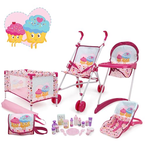 509 Crew 21 Piece Doll Stroll n Play & Care Combo Set, Doll Stroller, Doll Playard, Doll High Chair Set, Carry Cot, Diaper Bag, Feeding and Grooming Accessories, Ages 3+ 509 Crew 21 Piece Doll Stroll n Play & Care Combo Set, Doll Stroller, Doll Playard, Doll High Chair Set, Carry Cot, Diaper Bag, Feeding and Grooming Accessories, Ages 3+ von 509
