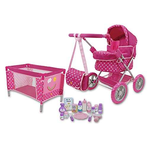 509 Crew Doll Stroller Pram 18 Piece Combo Value Play Set, Ages 3+ von 509