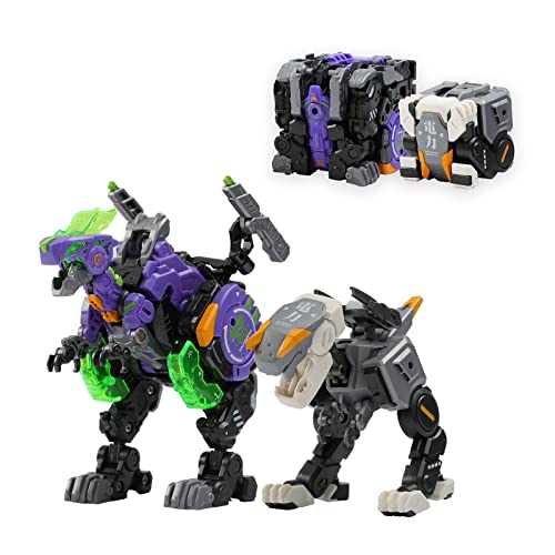 52TOYS Beastbox Serie ACIDGHOST ＆ LITHIUMON Deformation Spielzeug, Dinosaurier Kinderspielzeug ab 15 Jahre Jungen, wervolle Action Figur, Bunt Geschenk für Geburtstag,Party, Weinachten von 52TOYS