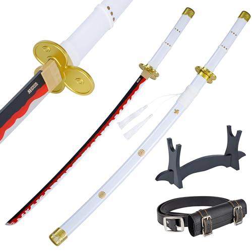 57 SPECIAL REPLICAS One Piece Katana Schwert - Holz Bambus Samurai Pirat Piratenjäger Sword 105 cm/41 Zoll – Deko Japanisches Katanas Schwerter - Anime Cosplay Kostüm (Kozuki Oden) (AME no Habakiri) von 57 SPECIAL REPLICAS