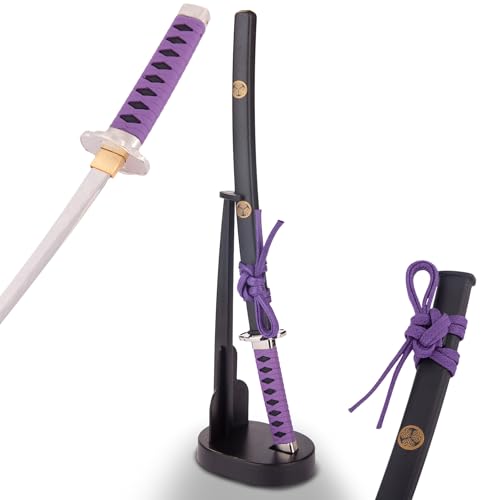 Brieföffner Schwert Mini Katana Schwert Scharf Echt 20 cm Hergestellt in Japan mit Ständer Brieföffner edel Japanische Clans (Tokugawa KT-22I) von 57 SPECIAL REPLICAS
