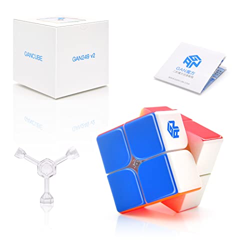 GAN 249 V2, 2 x 2 Speed Cube Puzzle Cube ohne Aufkleber für Kinder, Mini Cube Puzzle Spielzeug von 66 MING YING
