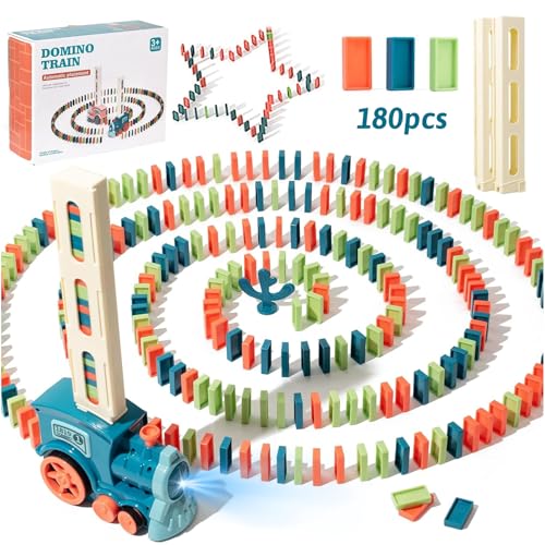 71Nmly Domino Train Toy Set with 180PCS Building Domino Blocks Automatic Domino Laying Electric Train with Sound Kids Educational Construction and Stacking Toys for 3+ Year Old Boys Girls 71Nmly Domino Train Toy Set with 180PCS Building Domino Blocks Automatic Domino Laying Electric Train with Sound Kids Educational Construction and Stacking Toys for 3+ Year Old Boys Girls von 71Nmly