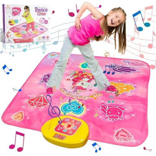71Nmly Tanzmatte Kinder Geschenke für Mädchen Jungen Musikmatte Herausforderung Modi LED Integrierter Musik Weihnachten Geburtstag Kinderspielzeug von 71Nmly