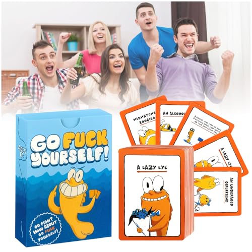 Adult Go Fish Card Game,Go Fish Yourself,How About Goes F* Yourself Kleinen Demütigungen des Lebens,Klassische Interaktive Lustige Familien-und Bildungsspiele,Party-Kartenspiel für Erwachsene(1PCS) Adult Go Fish Card Game,Go Fish Yourself,How About Goes F* Yourself Kleinen Demütigungen des Lebens,Klassische Interaktive Lustige Familien-und Bildungsspiele,Party-Kartenspiel für Erwachsene(1PCS) von 71Nmly
