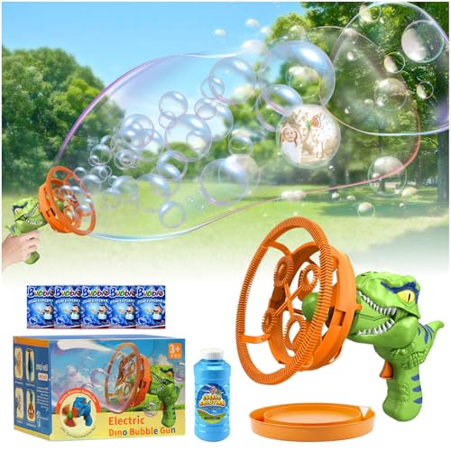 Seifenblasenmaschine mit 250ml Seifenblasen Flüssigkeit,Seifenblasenpistole Kinder,Weihnachten Bubble,Automatischer Seifenblasenhersteller Dinosaurier Seifenblasen für Kinder Weihnachten, Party Seifenblasenmaschine mit 250ml Seifenblasen Flüssigkeit,Seifenblasenpistole Kinder,Weihnachten Bubble,Automatischer Seifenblasenhersteller Dinosaurier Seifenblasen für Kinder Weihnachten, Party von 71Nmly