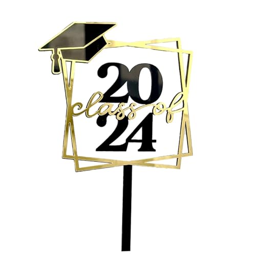 2024 Graduation Kuchen Cake Toppers, Graduation Tortendeko Cake Dekoration Bachelor Hut Kuchen Deko Graduierung Cupcake Toppers für Abschlussfeiern Abschlussparty Abschlussproms (A) von 95sCloud-1