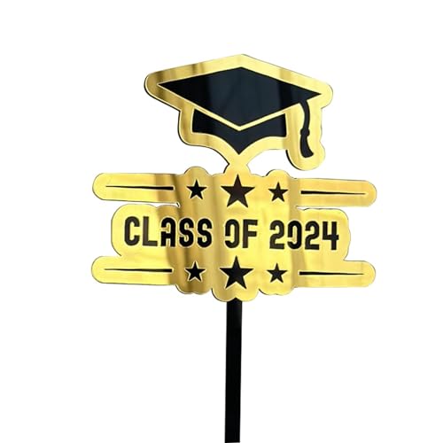 2024 Graduation Kuchen Cake Toppers, Graduation Tortendeko Cake Dekoration Bachelor Hut Kuchen Deko Graduierung Cupcake Toppers für Abschlussfeiern Abschlussparty Abschlussproms (C) von 95sCloud-1