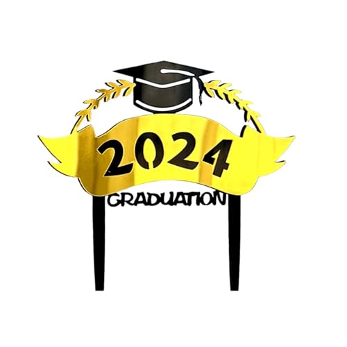 2024 Graduation Kuchen Cake Toppers, Graduation Tortendeko Cake Dekoration Bachelor Hut Kuchen Deko Graduierung Cupcake Toppers für Abschlussfeiern Abschlussparty Abschlussproms (F) von 95sCloud-1