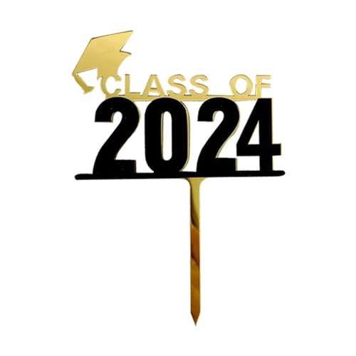 2024 Graduation Kuchen Cake Toppers, Graduation Tortendeko Cake Dekoration Bachelor Hut Kuchen Deko Graduierung Cupcake Toppers für Abschlussfeiern Abschlussparty Abschlussproms (H) von 95sCloud-1