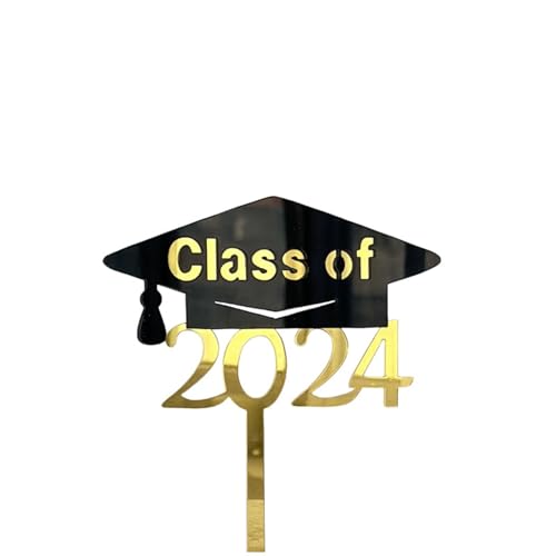 2024 Graduation Kuchen Cake Toppers, Graduation Tortendeko Cake Dekoration Bachelor Hut Kuchen Deko Graduierung Cupcake Toppers für Abschlussfeiern Abschlussparty Abschlussproms (I) von 95sCloud-1