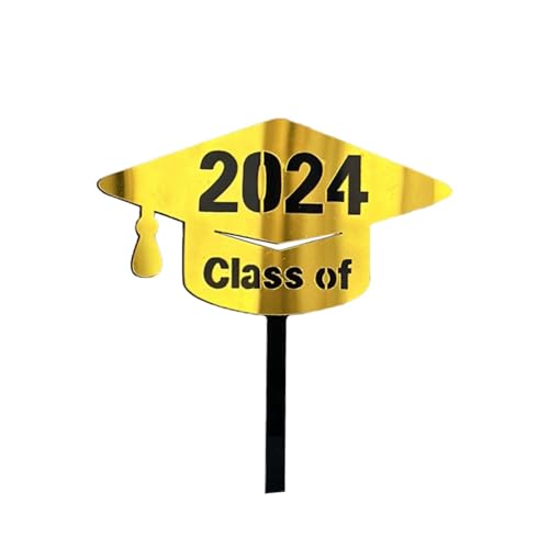 2024 Graduation Kuchen Cake Toppers, Graduation Tortendeko Cake Dekoration Bachelor Hut Kuchen Deko Graduierung Cupcake Toppers für Abschlussfeiern Abschlussparty Abschlussproms (K) von 95sCloud-1