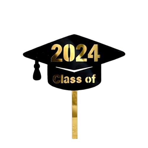 2024 Graduation Kuchen Cake Toppers, Graduation Tortendeko Cake Dekoration Bachelor Hut Kuchen Deko Graduierung Cupcake Toppers für Abschlussfeiern Abschlussparty Abschlussproms (L) von 95sCloud-1