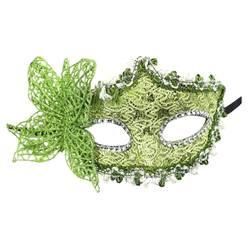 95sCloud-1 Karneval Dekorationen Maskerade Maske Damen, Maskenball Maske Damen Der Oper Maske Augenmaske Sexy Fledermaus Maske Damen für Halloween Karneval Cosplay (Green, One Size) von 95sCloud-1