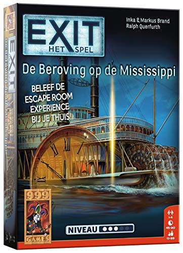 999 Games - EXIT - Die Beuerung auf dem Missississippi Breinbreaker - ab 12 Jahren - Eines der besten Spiele von 2020 - Inka & Markus Brand - Real-time, Social Deduction - für 1 bis 4 Spieler - 999-EXI13 von 999 Games