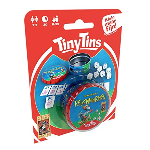 999 Spiele - Tiny Tins: Regenwürmer (los) Würmer - ab 8 Jahren - Eines der besten Spiele von 2016 - Reiner Kniezia - für 2 bis 7 Spieler - 999-RGW06 von 999 Games