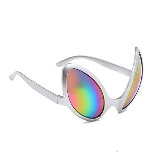 Lustige Alien-Brille, lustige Regenbogen-Linsen Alien Party Sonnenbrille, Neuheit Alien Sonnenbrille für Halloween Cosplay Weltraum Themenparty A/a von A/A