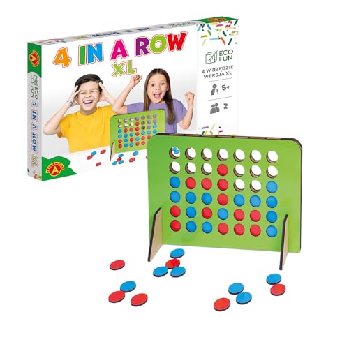 A ALEXANDER - 4 In a Row XL - Gesellschaftsspiel für Kinder - Brettspiel ab 5 Jahren, für 2 Spieler - Strategisches Spiel - Spiel aus Holz A ALEXANDER - 4 In a Row XL - Gesellschaftsspiel für Kinder - Brettspiel ab 5 Jahren, für 2 Spieler - Strategisches Spiel - Spiel aus Holz von A ALEXANDER