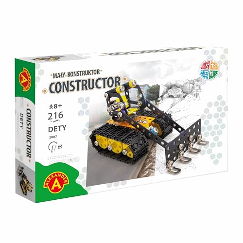 Constructor Dety – Metall-Bauspiel 216-teilig – Bulldozer zum Zusammenbauen für Kinder ab 8 Jahren von A ALEXANDER