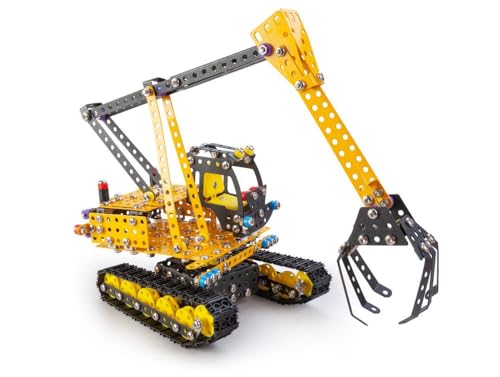 Constructor Pro Melman – Metallbauspiel – 866 Teile – XXL Raupenbagger zum Zusammenbauen – Expertenkoffer ab 8 Jahren von A ALEXANDER