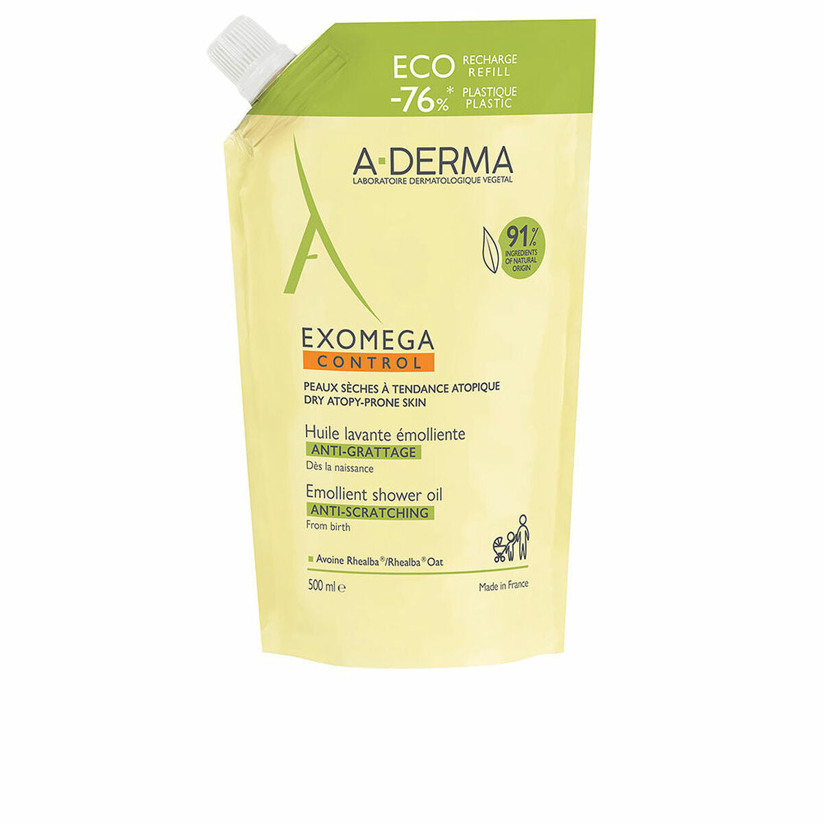 Duschgel A-Derma Ersatzteil Ideal für Kinder und Erwachsene (500 ml) von A-Derma