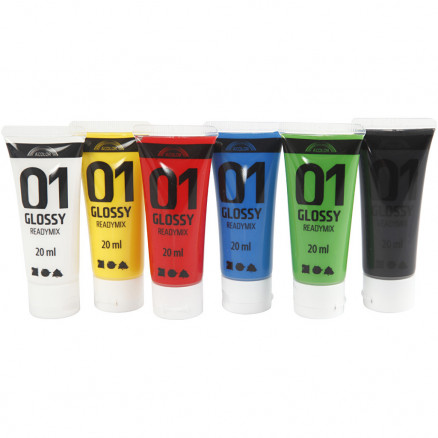 A-Color Acrylfarbe, 6x20ml, Standardfarben von A-color