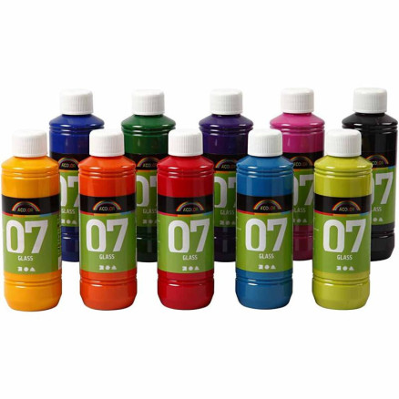 A-Color Glas-/Porzellanfarbe, Sortierte Farben, 10x250 ml/ 1 Pck A-Color Glas-/Porzellanfarbe, Sortierte Farben, 10x250 ml/ 1 Pck von A-color