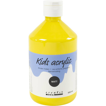 Acrylfarbe Matt, Primärgelb, 500 ml/ 1 Fl. von A-color