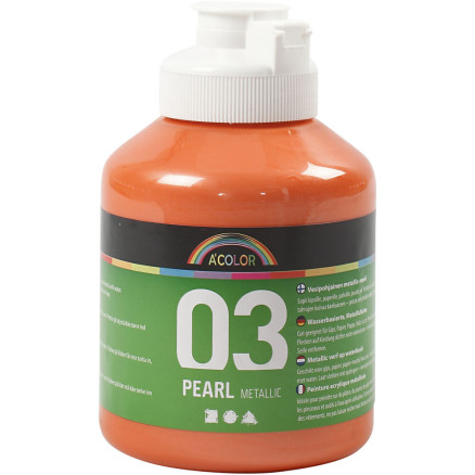 Acrylfarbe Metallic, Metallic, Orange, 500 ml/ 1 Fl. Acrylfarbe Metallic, Metallic, Orange, 500 ml/ 1 Fl. von A-color
