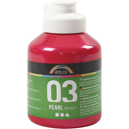 Acrylfarbe Metallic, Metallic, Pink, 500 ml/ 1 Fl. Acrylfarbe Metallic, Metallic, Pink, 500 ml/ 1 Fl. von A-color