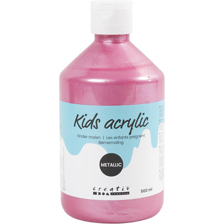 Acrylfarbe Metallic, Rosa, Metallic, 500 ml/ 1 Fl. von A-color