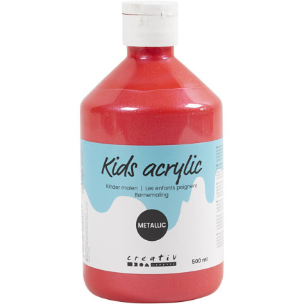 Acrylfarbe Metallic, Metallic, Rot, 500 ml/ 1 Fl. von A-color
